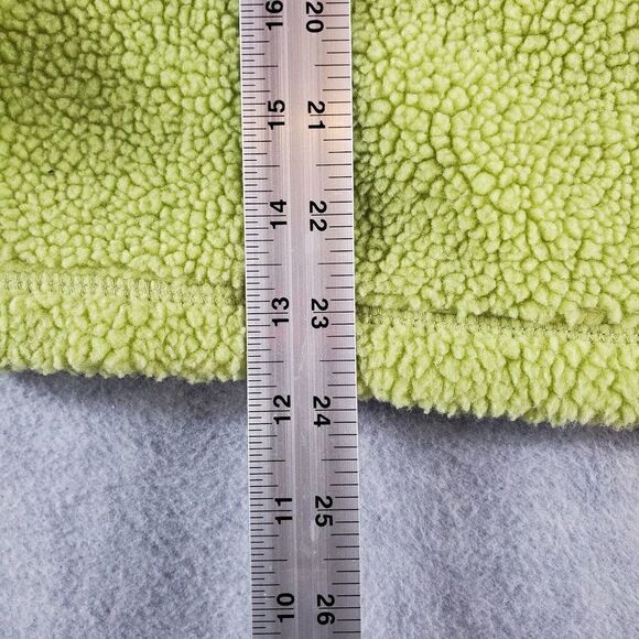 Lands End Jacket Womens XS 2-4 Green Fleece 1/4 Zip Sherpa Pullover - Picture 3 of 6